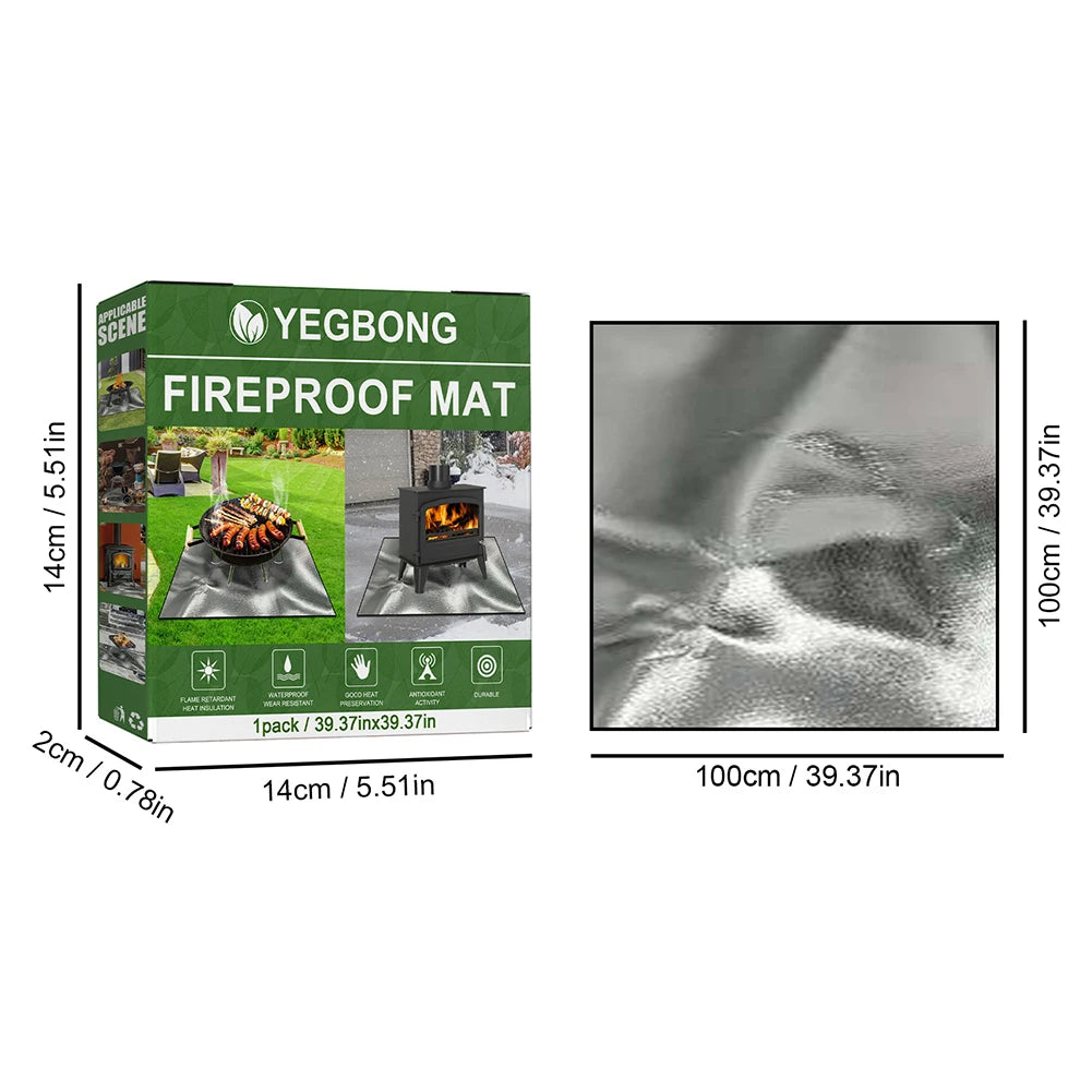 Deemount Griddle BBQ Mat Heat Resistant Fire Pit Base Pad