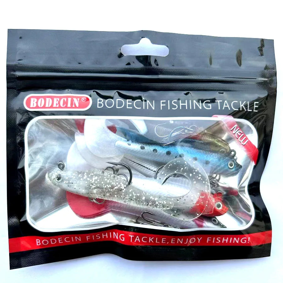 Six Piece Wobblers Soft Silicone Baits For Sea Bass