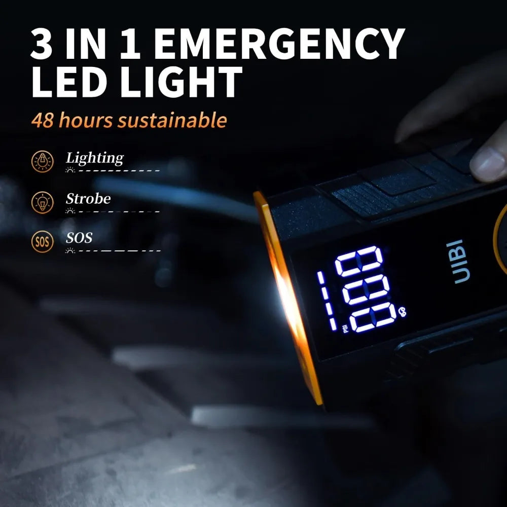 4 In 1 Car Jump Starter With Air Compressor PowerBank