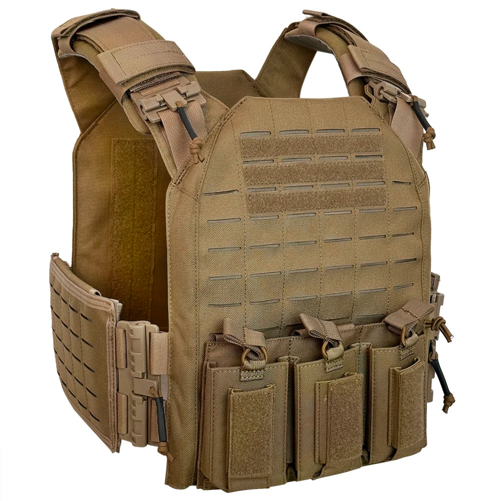 NONECN 1000D Nylon Tactical Vest With Triple Magazine Pouches