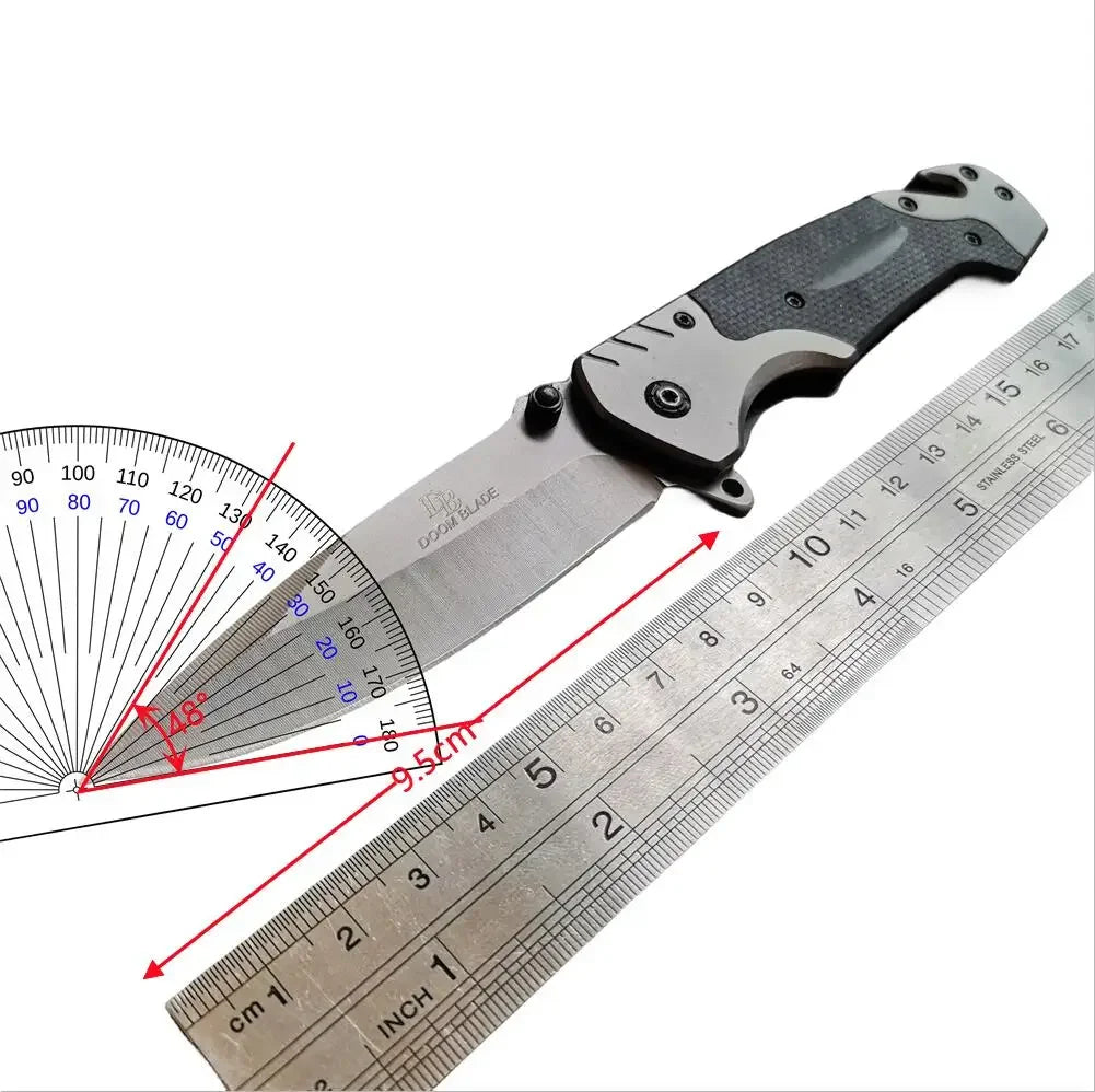 Doom Blade 9Cr18MoV Folding Knife With G10 Handle Tactical