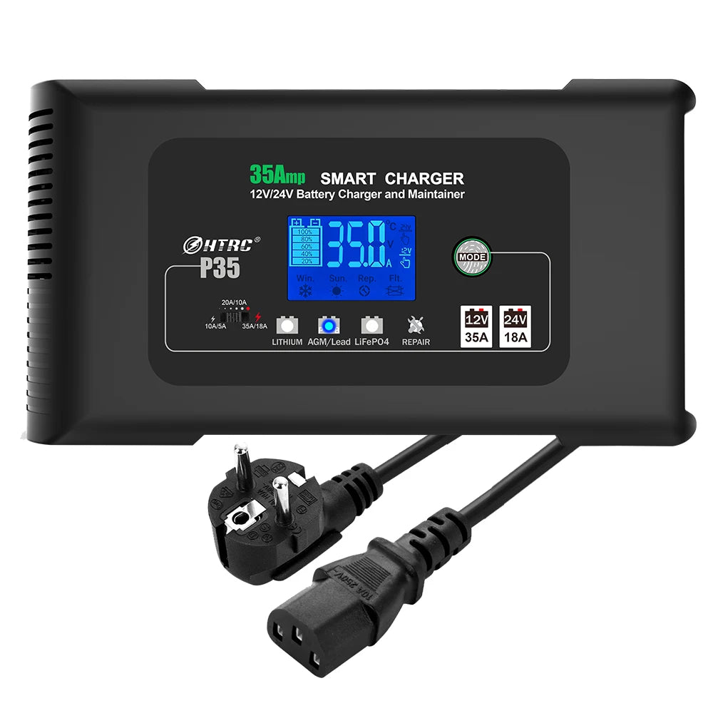 HTRC P35 Car Battery Charger 12V 24V Smart Charging