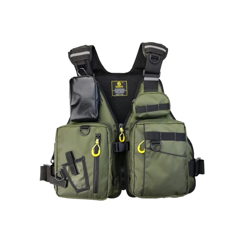 Multi-Functional Life Jacket Vest For Outdoor Fishing With Pockets Buoyant