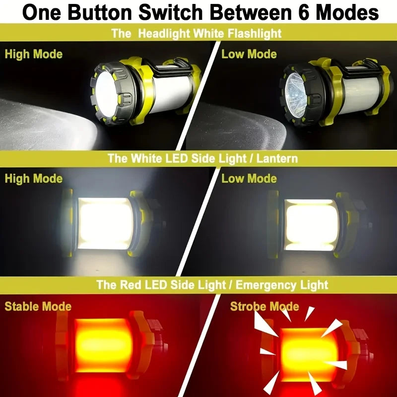 Rechargeable LED Camping Lantern 1000LM With 6 Modes And 4000mAh