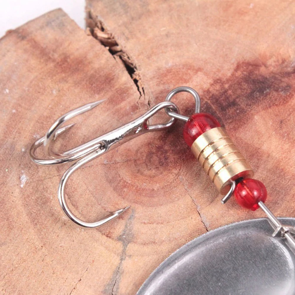 JOCESTYLE Metal Spoon Spinner Lure With Treble Hook Wobblers Artificial Bait