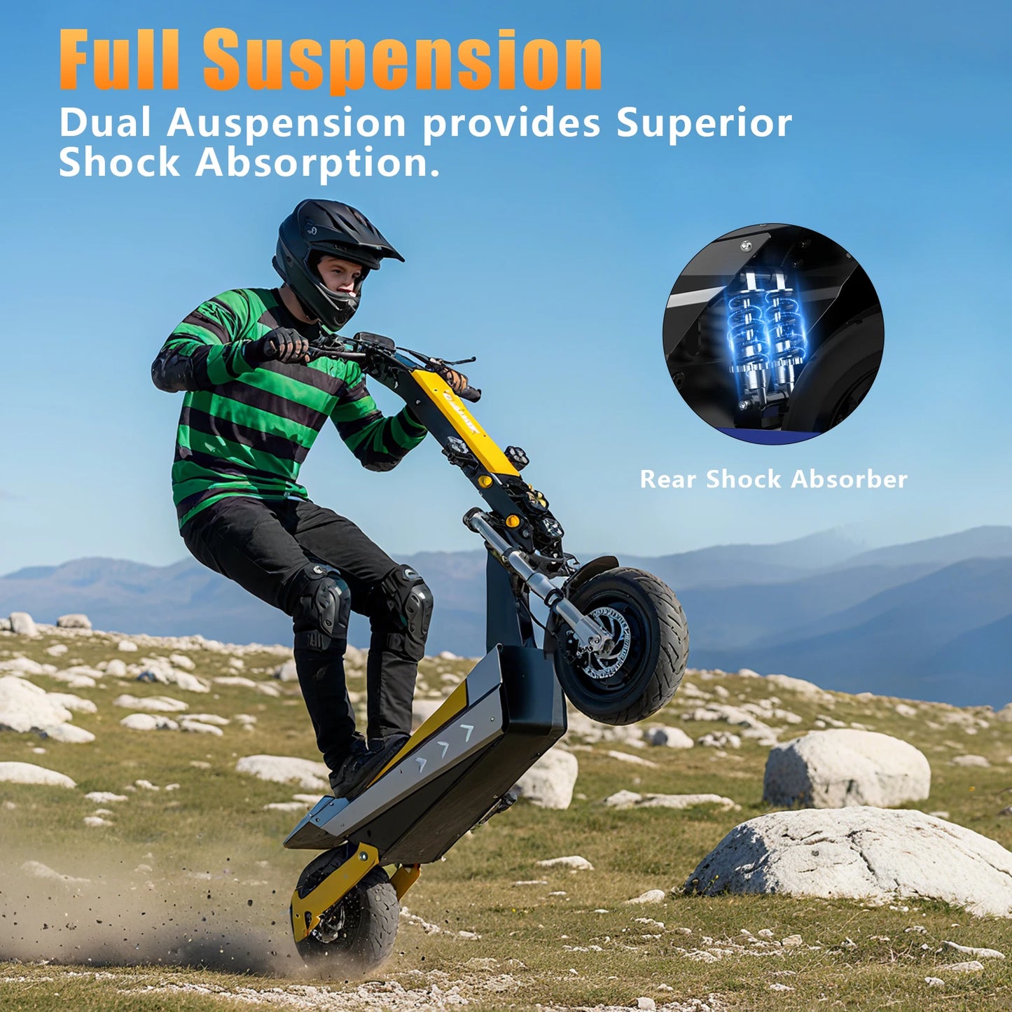 Terrosor Dual Motor Electric Scooter 6000W 50 MPH 60V