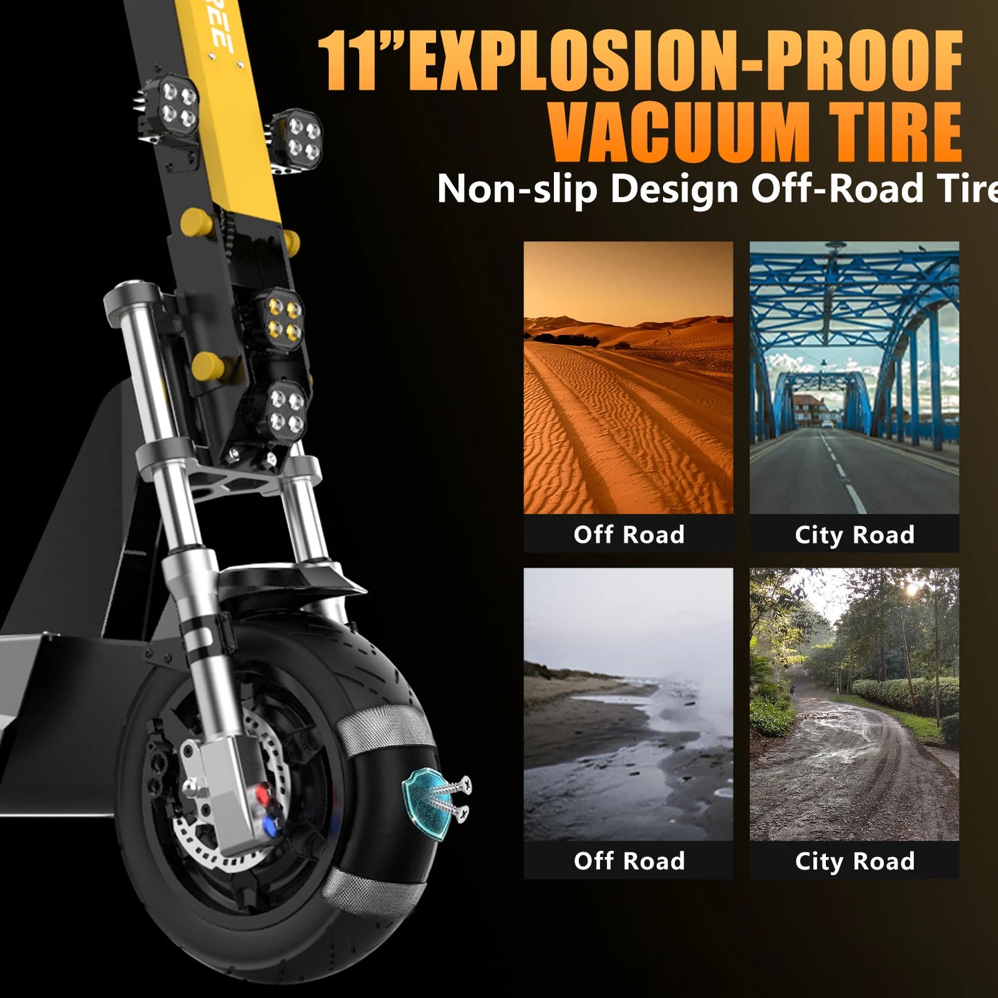 Terrosor Dual Motor Electric Scooter 6000W 50 MPH 60V