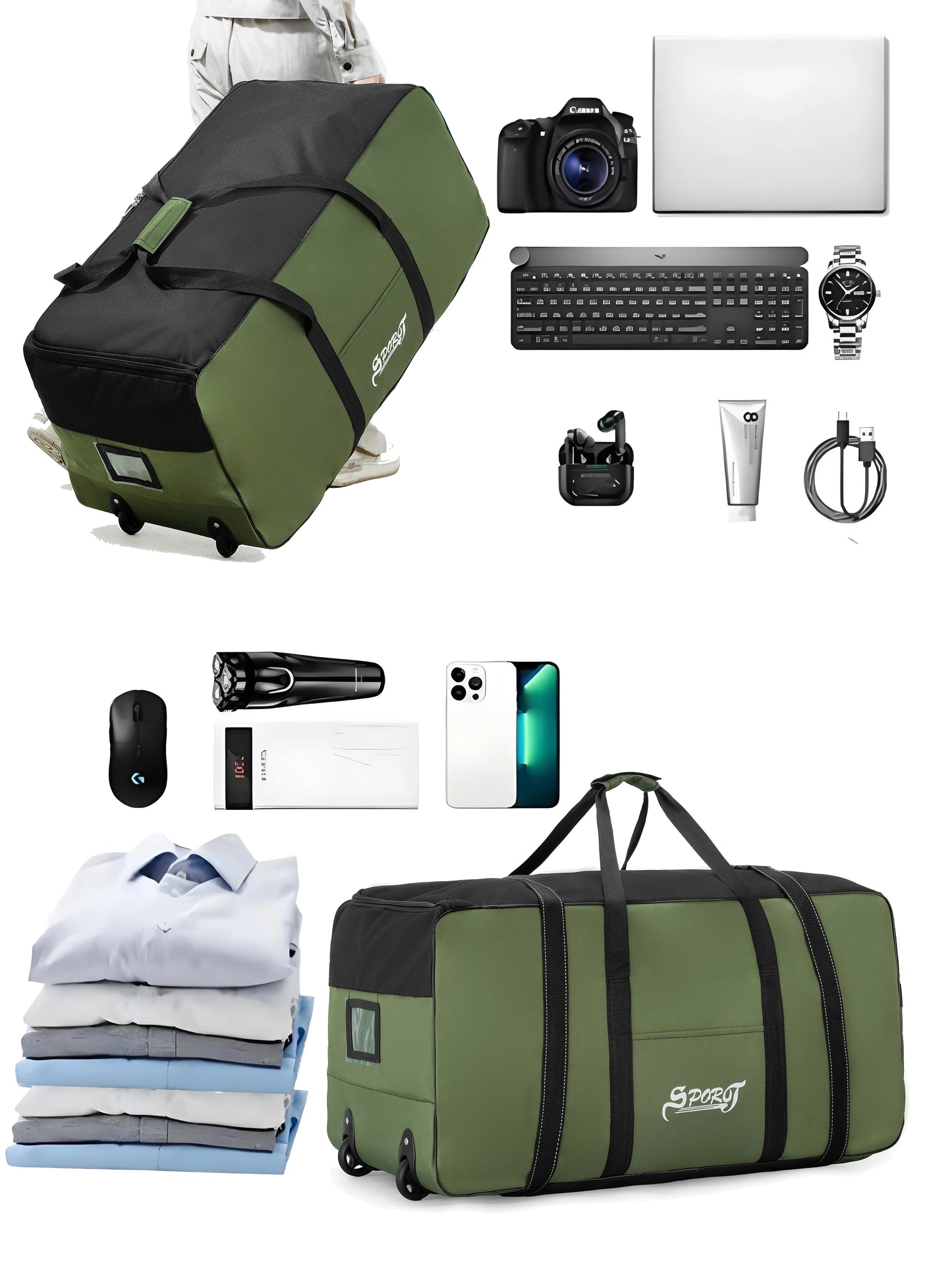 Myco Outdoor Travel Storage Box With Wheels For Camping Gear