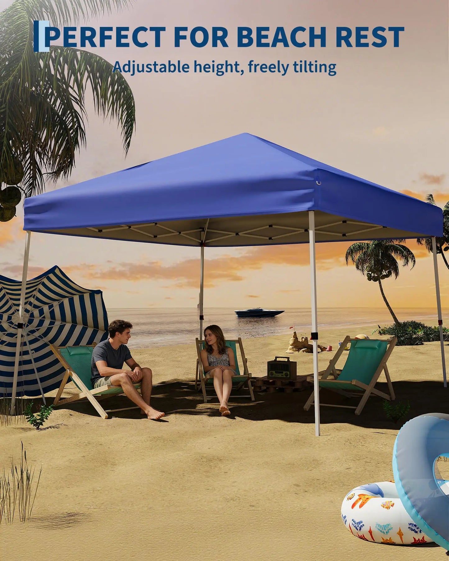 HiMISSCover Pop Up Canopy Tent Slant Leg Outdoor Shelter Waterproof