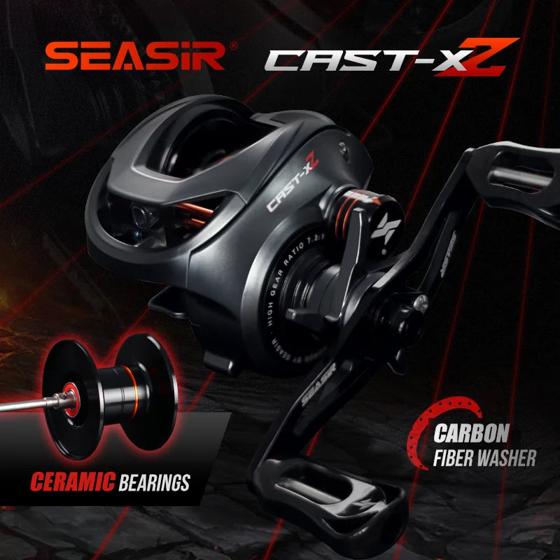 SeaSir Cast X2 Baitcasting Reel 7.3:1 Hybrid Ceramic Bearing