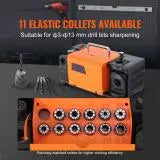 Drill Bits Sharpener 3-13mm Mill Grinder With 11 Collets