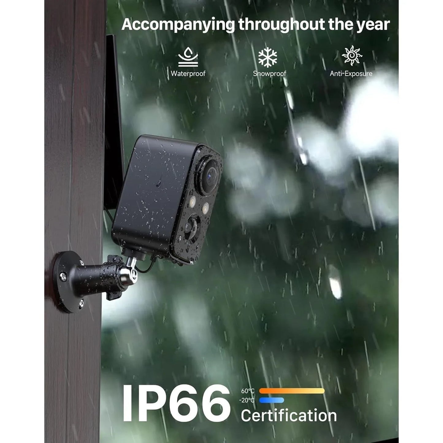 Security Cameras Wireless Outdoor Indoor Home Surveillance WiFi Solar Powered