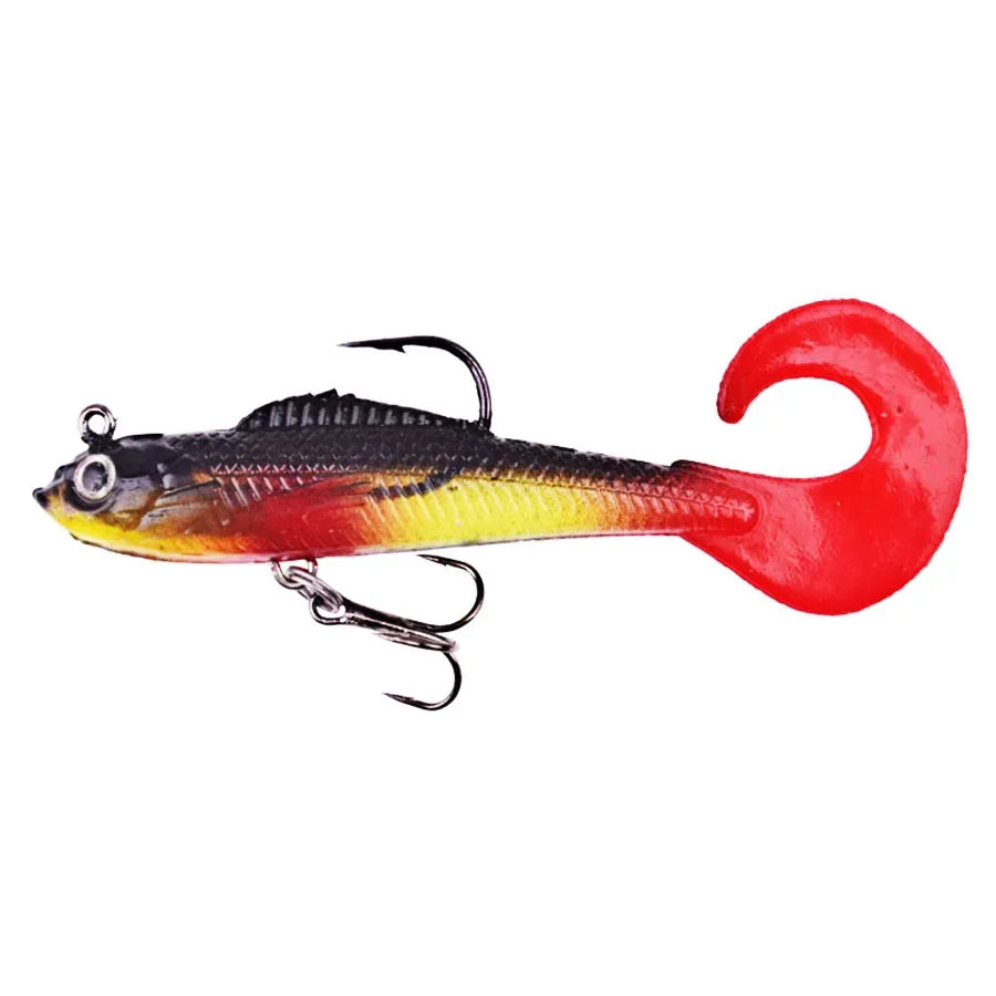 Six Piece Wobblers Soft Silicone Baits For Sea Bass