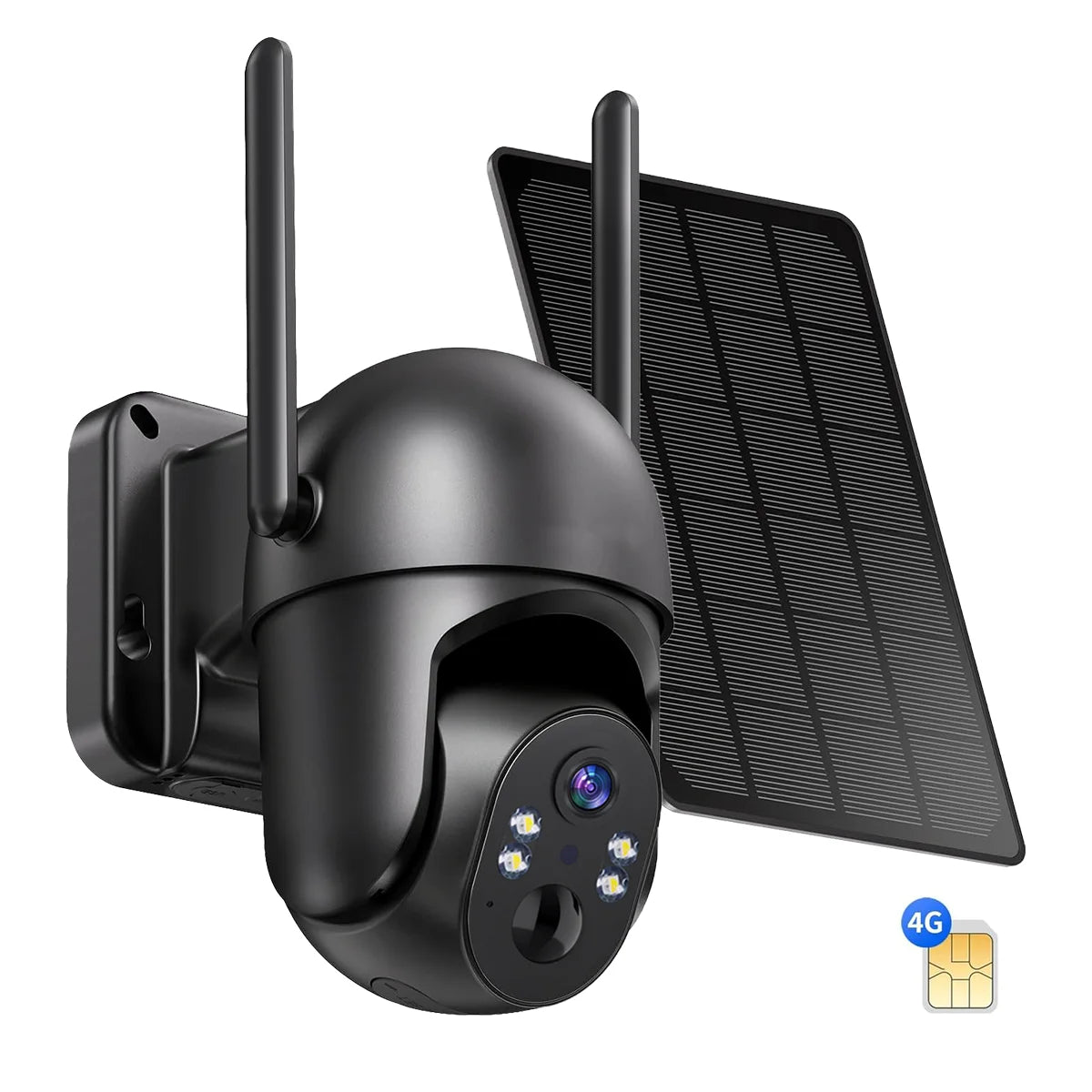 4G LTE Solar Outdoor Security Camera With Night Vision