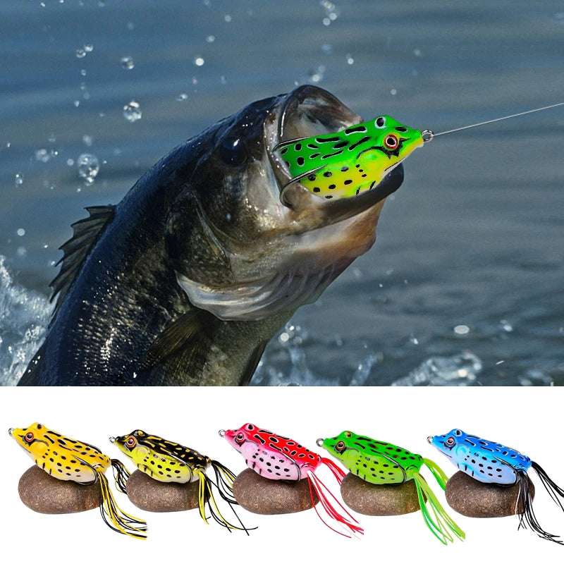 10pcs Frog Shape Soft Tube Lure With Hooks Saltwater Fishing