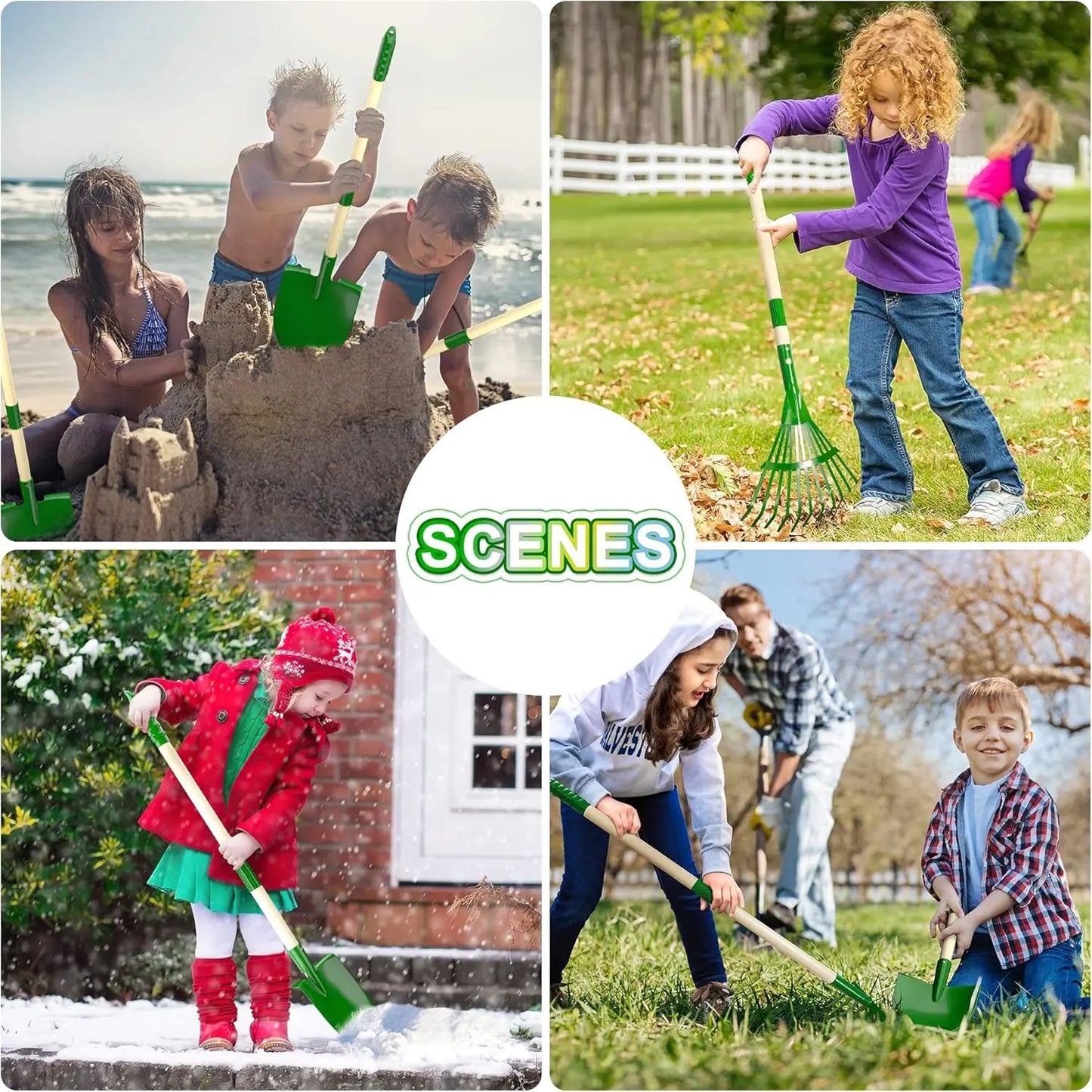 Kids Gardening Tools Set 7 Piece Wheelbarrow Shovel Rake
