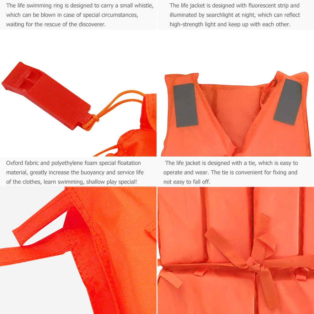 Shunmaii Fishing Life Jacket Survival Vest with Whistle for Adults