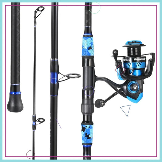 Saltwater Rod And Reel Combo Spinning With 5000 Reel