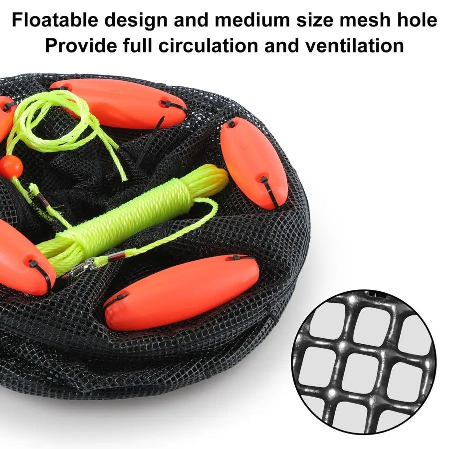 Foldable Floating Fishing Basket for Live Fish Heavy Duty