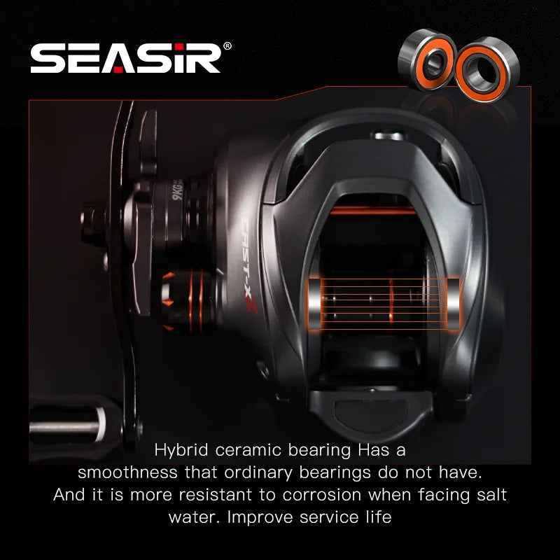 SeaSir Cast X2 Baitcasting Reel 7.3:1 Hybrid Ceramic Bearing