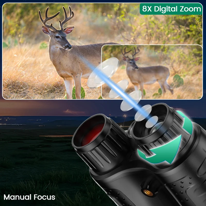 GOYOJOB 4K Night Vision Digital Binoculars With 8x Zoom Compass