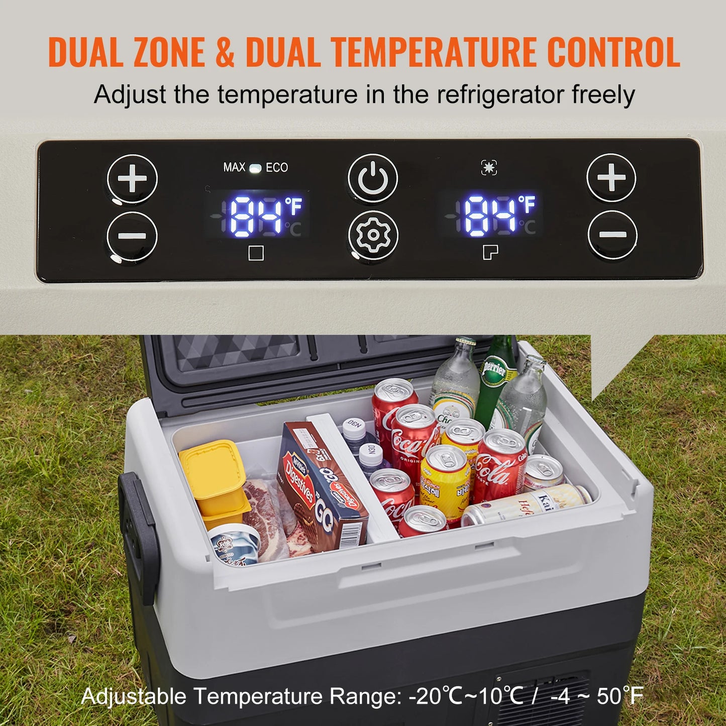 SucceBuy Portable Car Refrigerator With Wheel Compressor Freezer For Camping