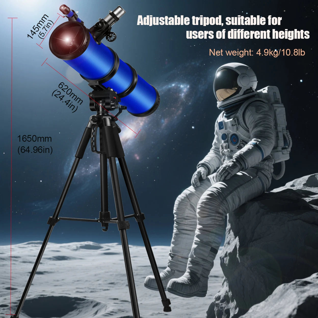Borwolf Monocular Telescope With Achromatic Lens And Phone Holder