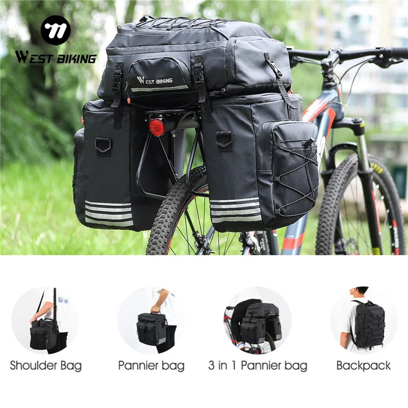 Rear Seat Bicycle Bag Waterproof Pannier Storage Organizer