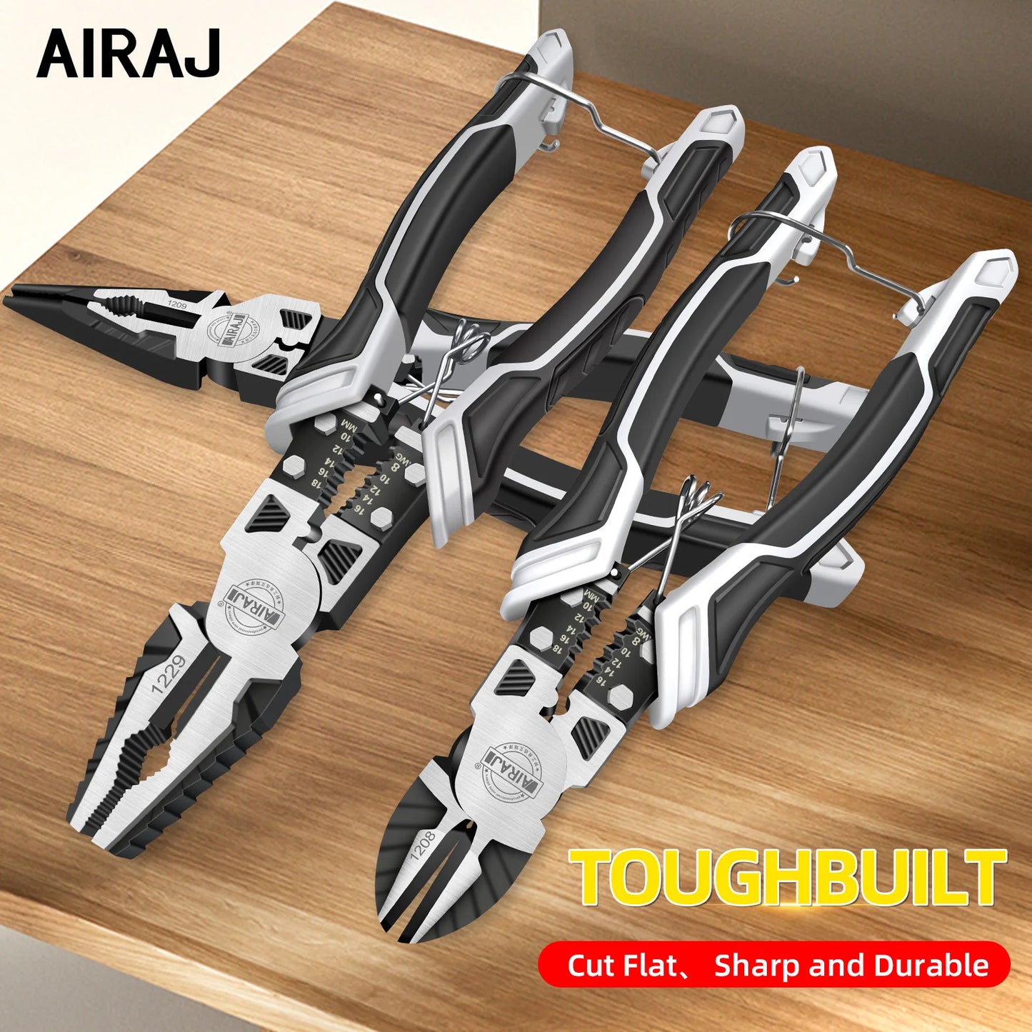 AIRAJDIY Heavy Duty Angled Pointed Wire Wrenches Set