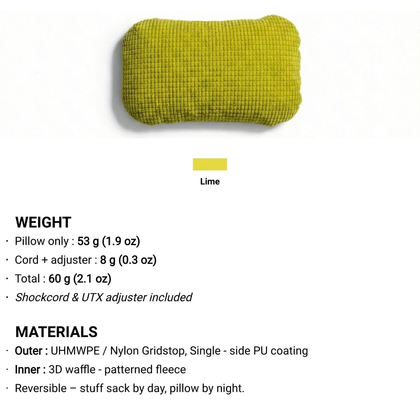 3F UL Gear Stuff Sack And Pillow For Ultralight Camping