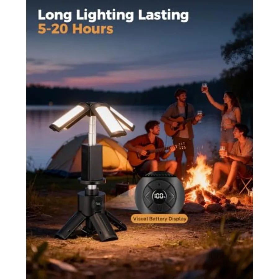 Telescopic Camping Light 12000mAh Rechargeable Collapsible Lantern With Stand