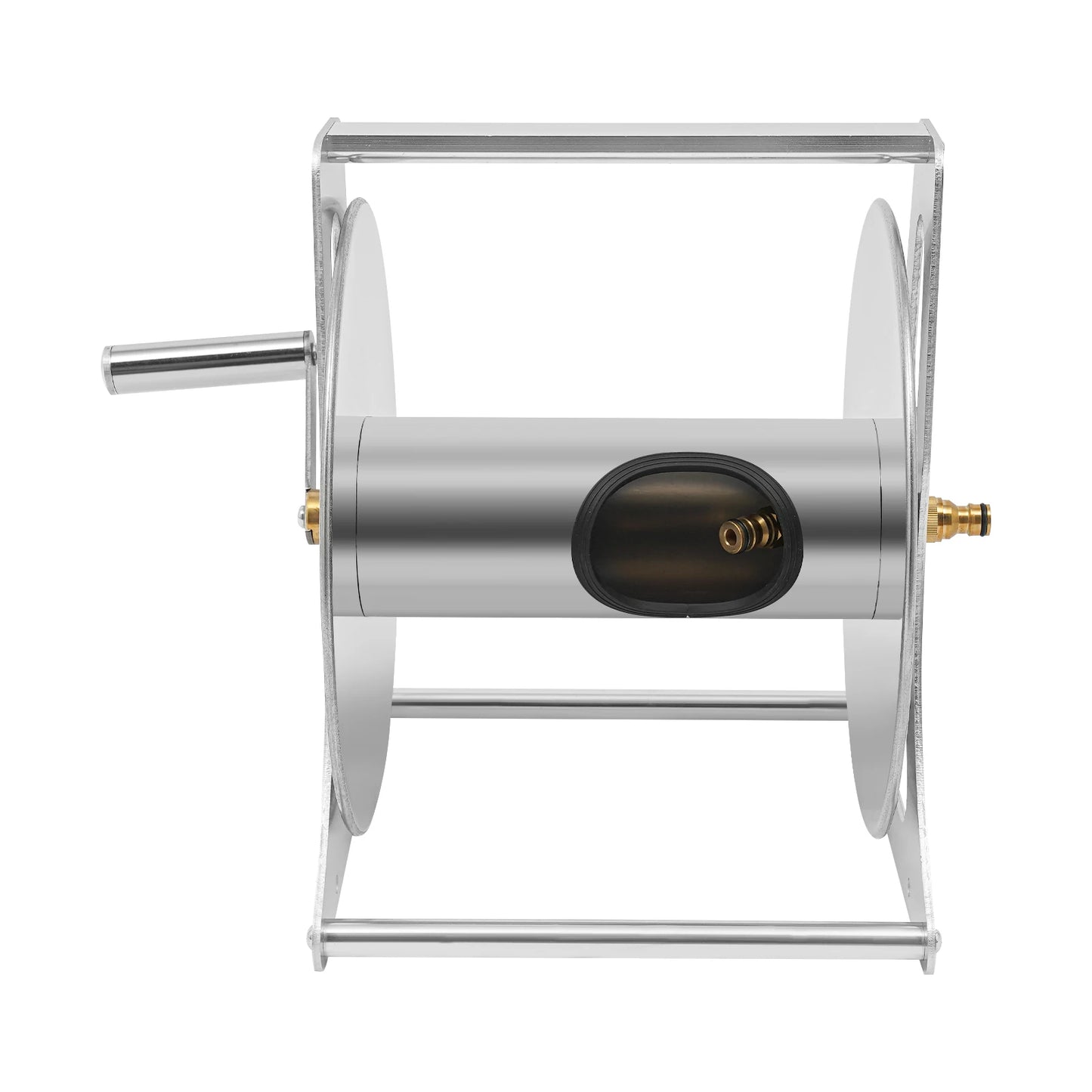 Heavy Duty Water Hose Reel Garden Storage Rack With Fittings