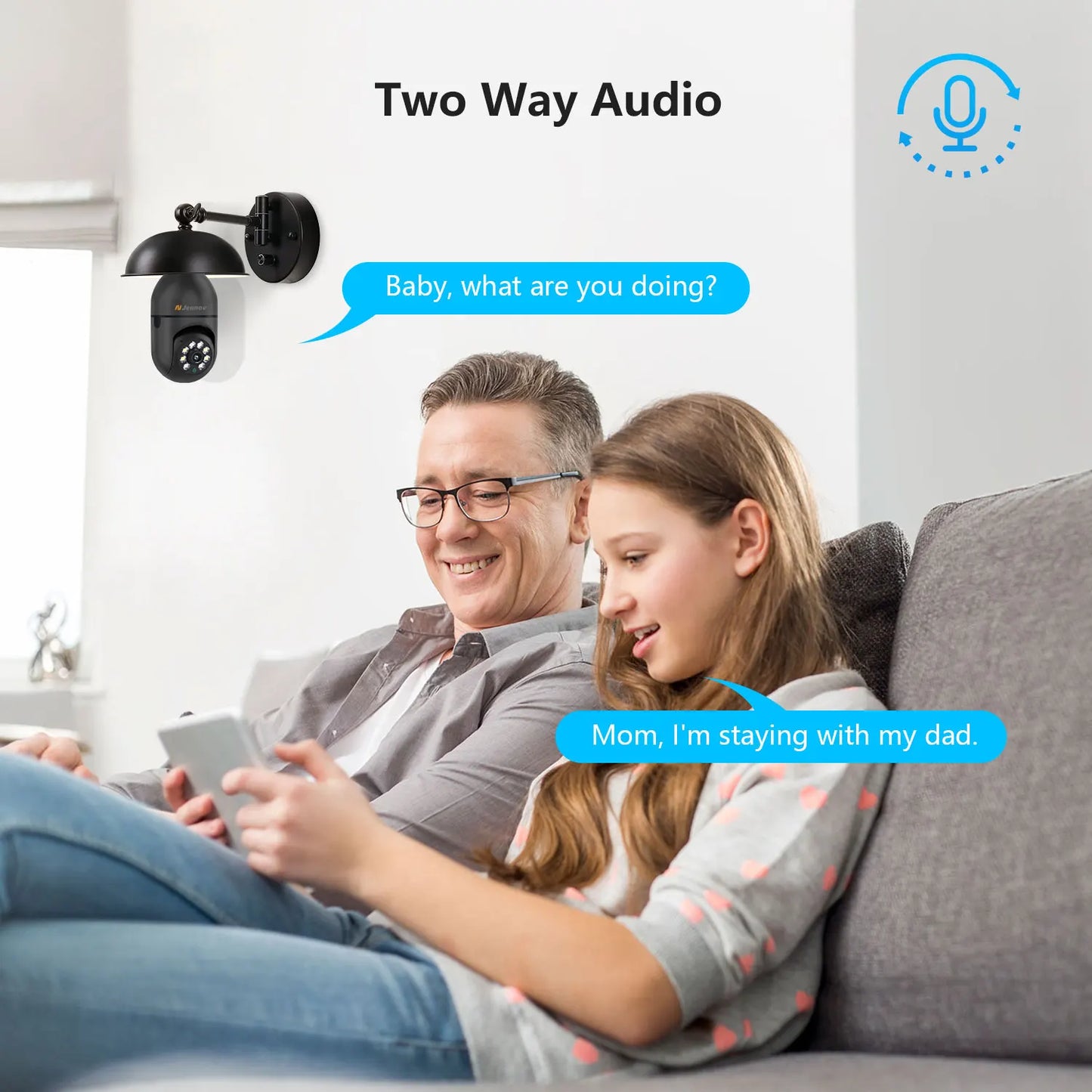 Jennov 2Pcs 2K WiFi Light Bulb Security Cameras Outdoor