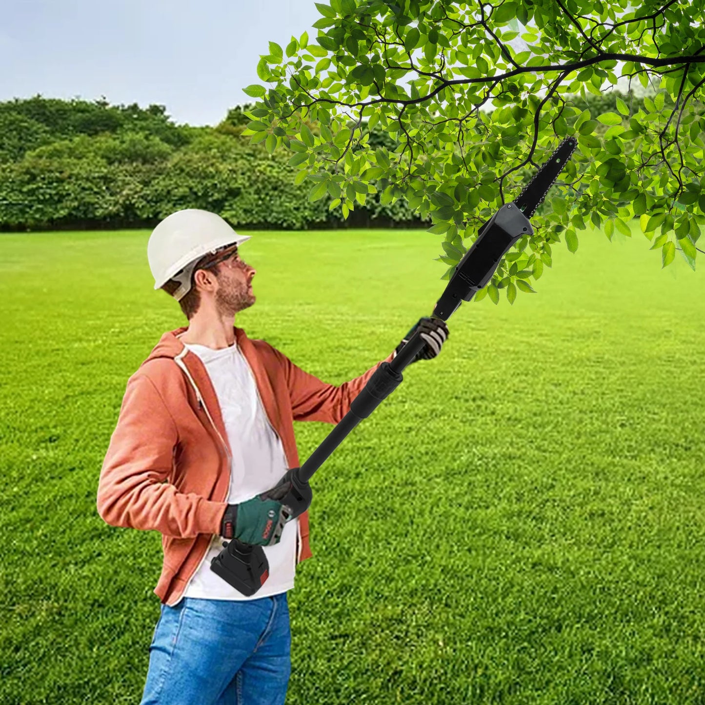 CNCEST Integrated High Reach Pole Electric Saw Cordless Branch Cutter