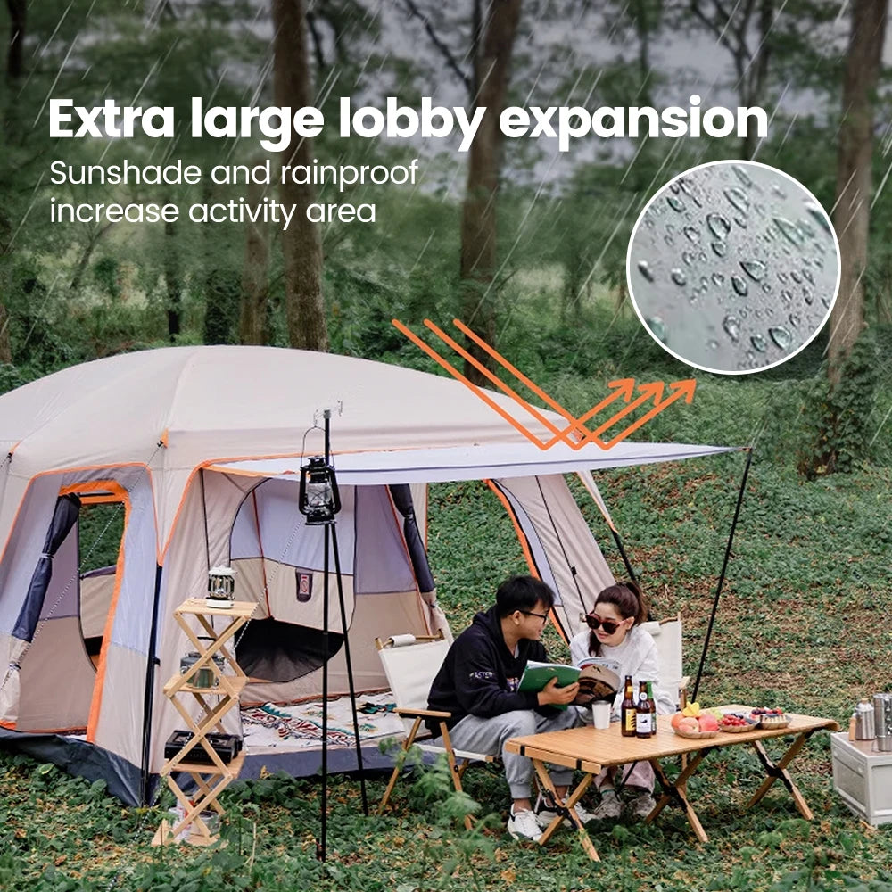 Sonuto Family Tent Instant Setup Windproof Mosquito Net Sun Protection 4 Season