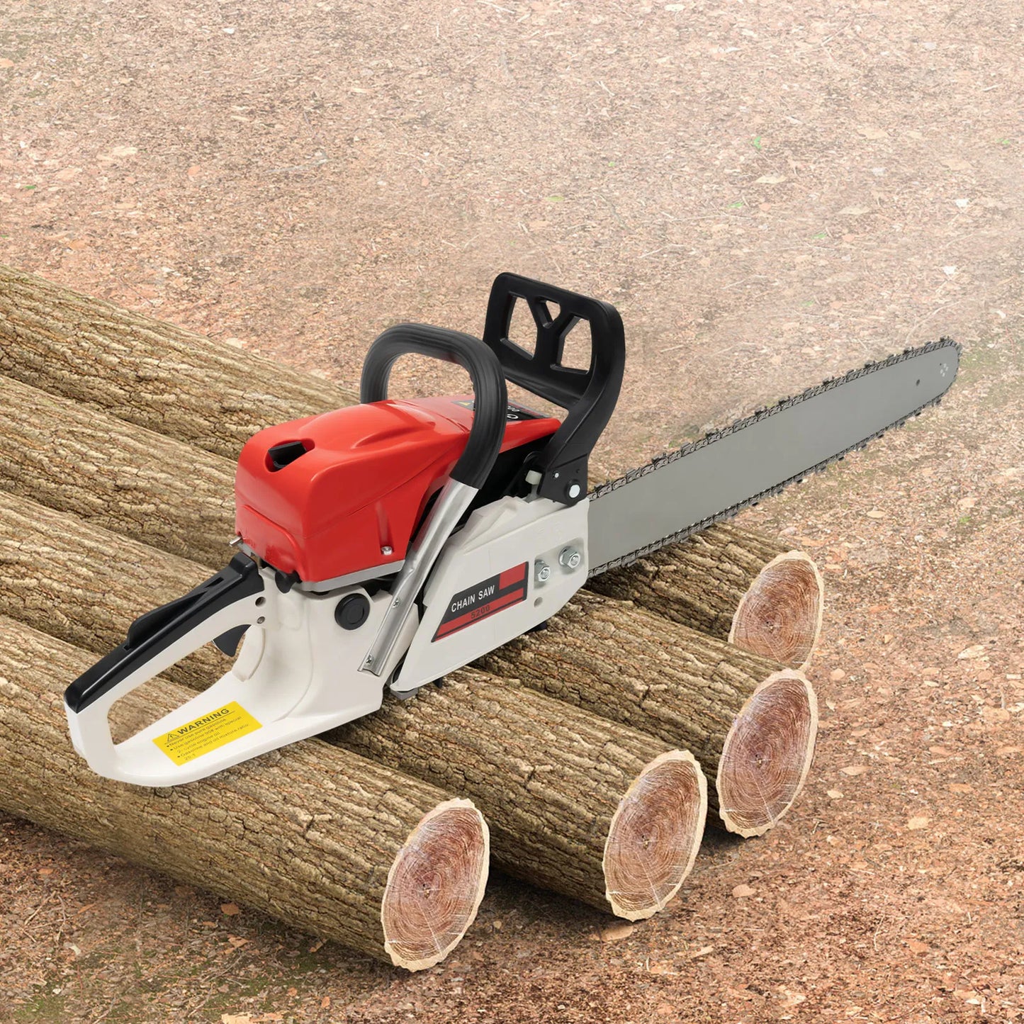 Gasoline Chainsaw 52cc 2000W 2 Stroke Engine 7500 RPM