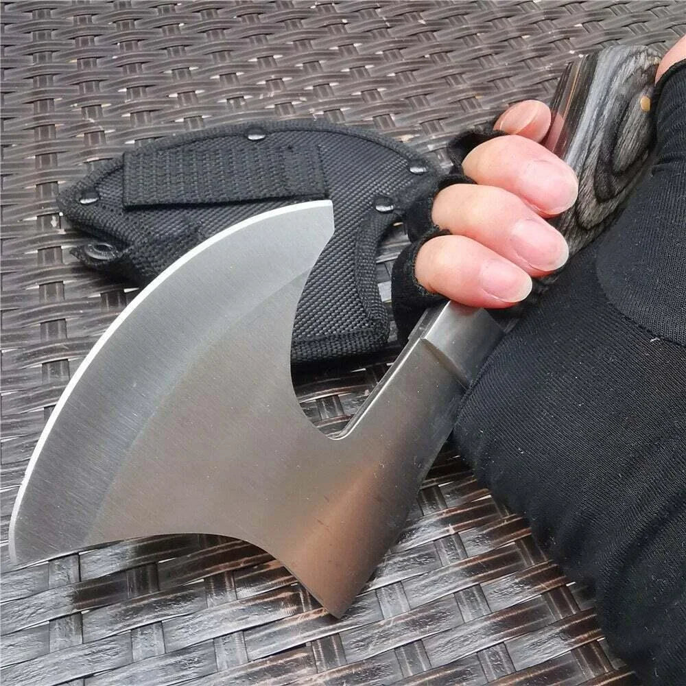 NONEDIY Survival Tomahawk Throwing Axe Gut Hook Tactical Hatchet