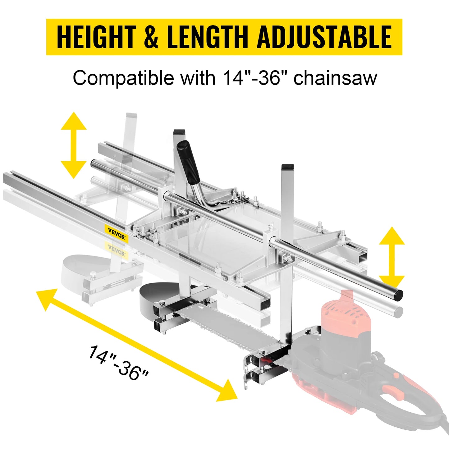 Chainsaw Mill Planking Guide Bar Aluminum And Steel Portable Sawmill