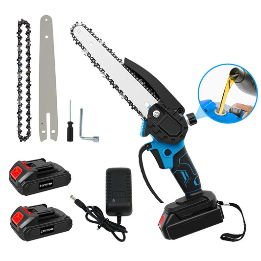 20V Cordless Chainsaw With Batteries And Chains For Wood Cutting