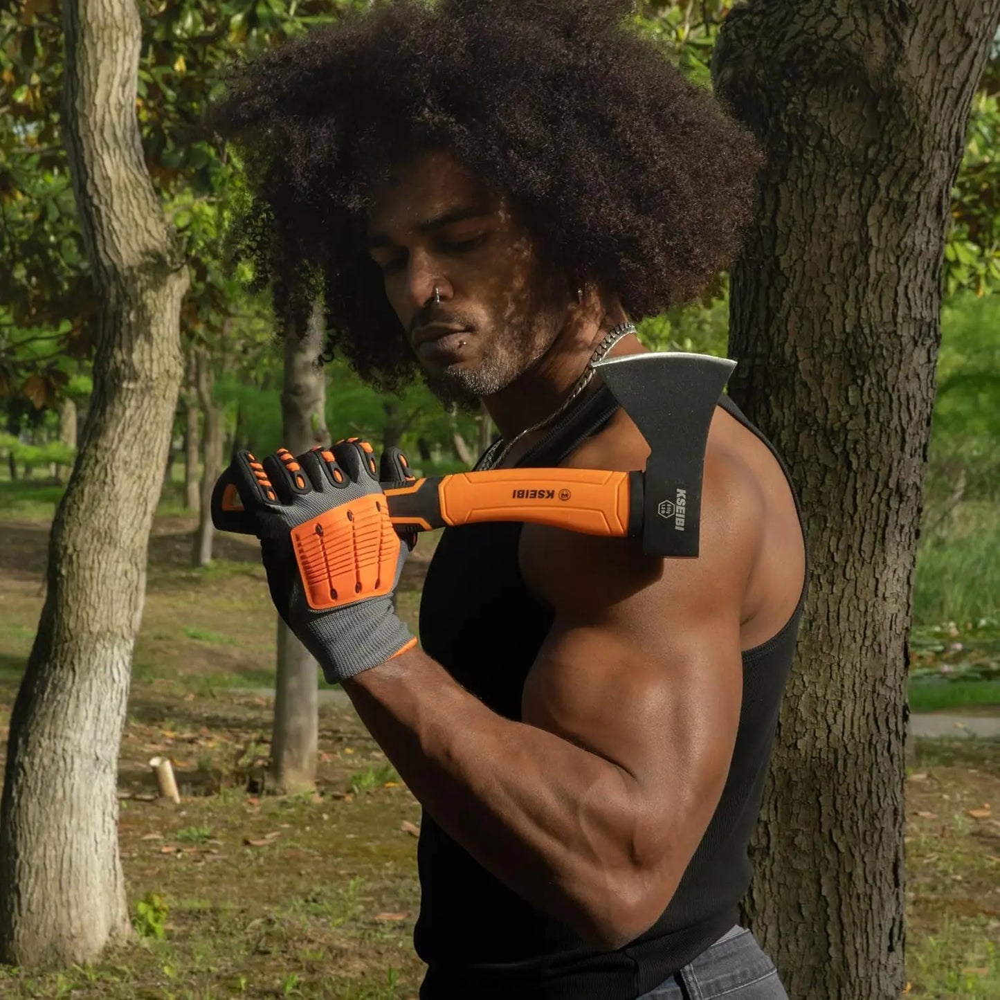 Outdoor Camping Hatchet With Forged Steel Blade And Anti Slip Handle