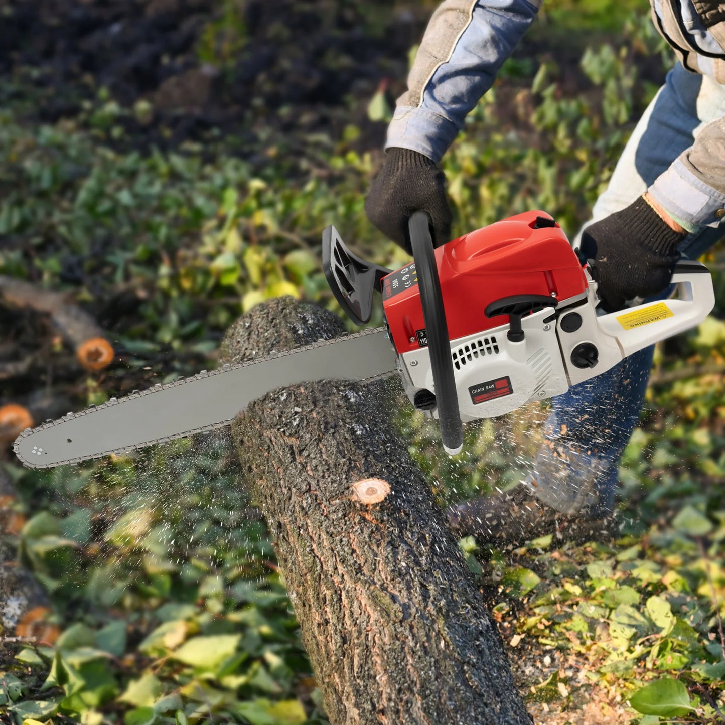 Gasoline Chainsaw 52cc 2000W 2 Stroke Engine 7500 RPM