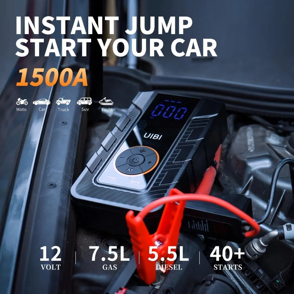 4 In 1 Car Jump Starter With Air Compressor PowerBank