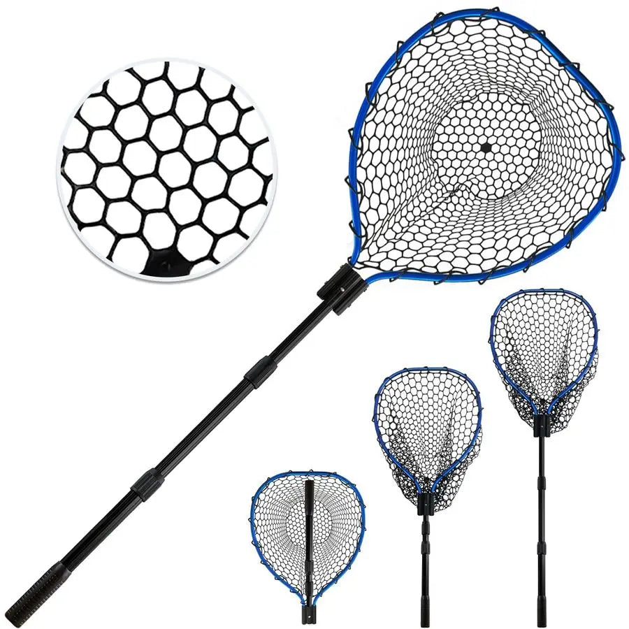 Metal Lock Fishing Net Aluminum Alloy Foldable Adjustable Handle