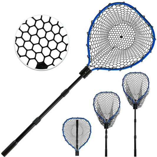 Metal Lock Fishing Net Aluminum Alloy Foldable Adjustable Handle