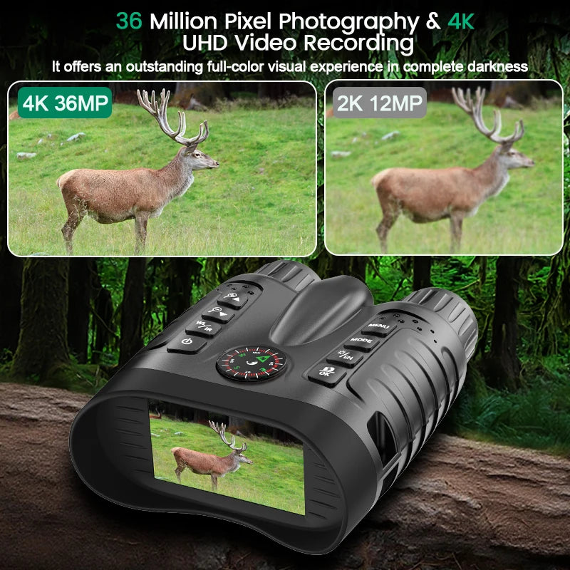 GOYOJOB 4K Night Vision Digital Binoculars With 8x Zoom Compass