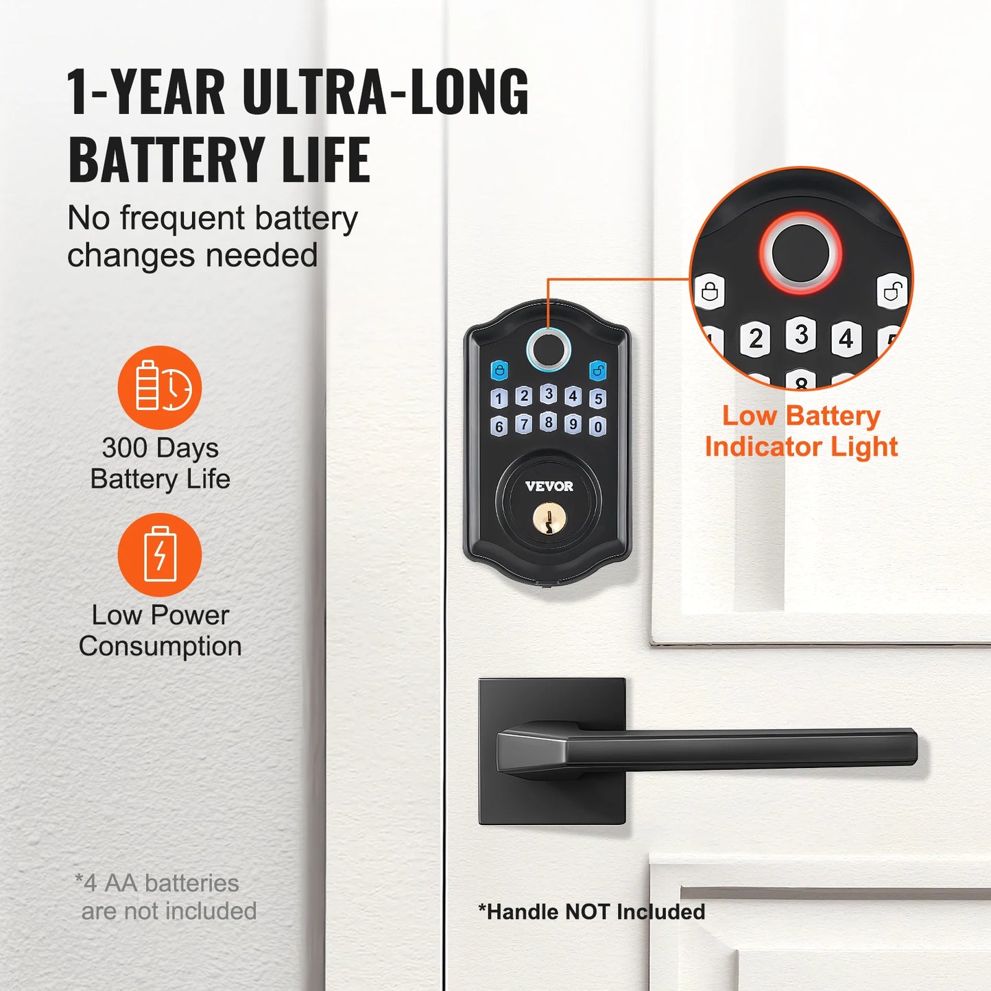 VEVOR Fingerprint Door Lock With Keyless Entry And Biometric Code