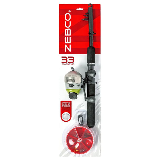 Spincast Reel and 2 Piece Fishing Rod and Tackle Combo