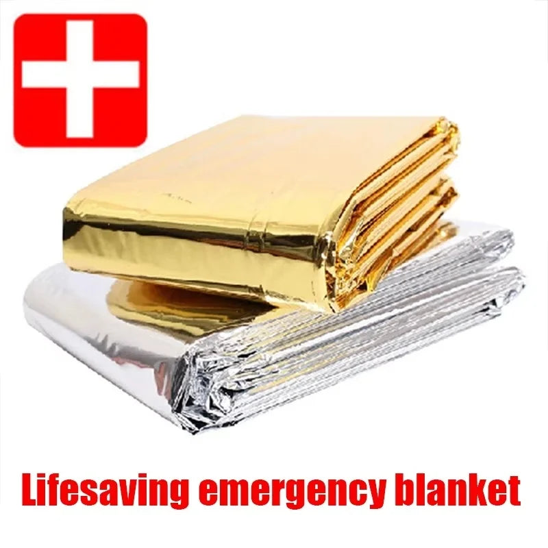 Emergency Thermal Blanket Folding Waterproof Windproof Survival First Aid