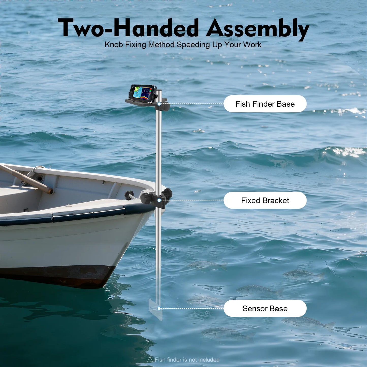 Portable Transducer Mount Universal 360 Degree Adjustable Fish Finder Mount