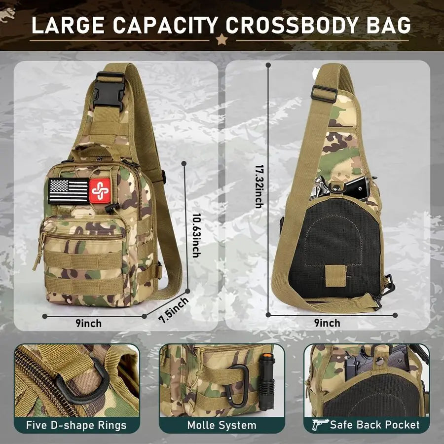 262Pcs Survival Gear Kit With First Aid Pouch And Bag